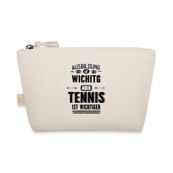 Lustiges Sprüche Design Humorvoll Tennis Sport - Bio-Täschchen - Natur - Vorne