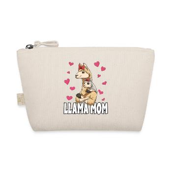 Lama Mama Muttertag Mom Mutter Alpaka - Bio-Täschchen - Natur - Vorne