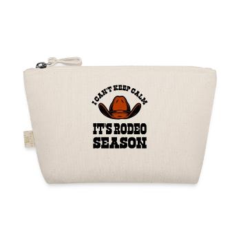 Rodeo Western Cowboy Wild West Retro Horse - Organic Pouch - nature - Front