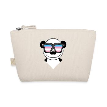 Transgender Transsexual Panda Gift - Organic Pouch - nature - Front