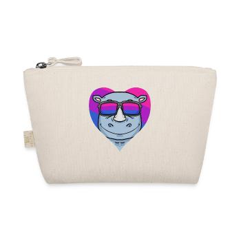Bisexual Rhino Bisexuality Gift - Organic Pouch - nature - Front