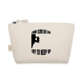 Climbing Mrs. Bouldering Mountaineering Girls Hiking - Organic Pouch - nature - Front