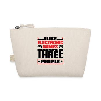 I Like Electronic Games And Maybe Thee People Vide - Bio-Täschchen - Natur - Vorne