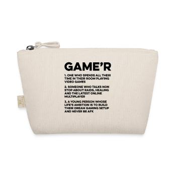 Gamer Noun Definition Video Game Player Gaming Gam - Bio-Täschchen - Natur - Vorne