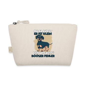 Witziges Dackel Hundehalter Geschenk Süßes Dackel - Bio-Täschchen - Natur - Vorne