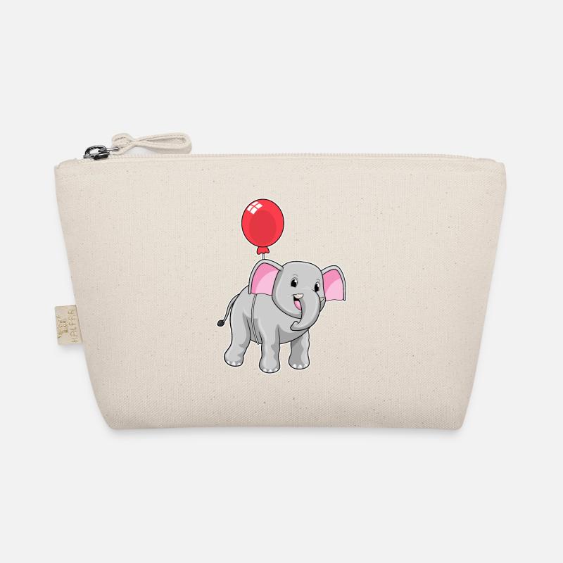 Elephant with balloon Organic Pouch