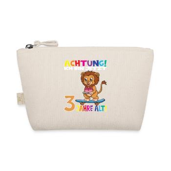 Kindergeburtstag Ich Bin Jetzt 3 Jahre - Bio-Täschchen - Natur - Vorne