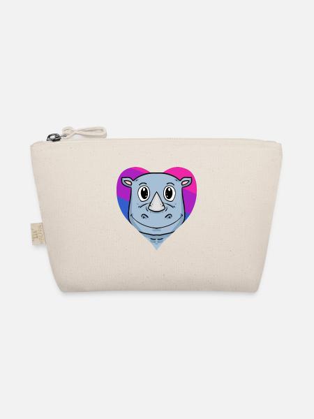Bisexuell Nashorn Geschenk - Bio-Täschchen - Natur - Vorne