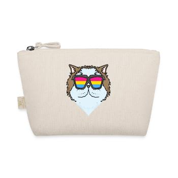 Pansexual Persian Cat - Cat with Glasses - Organic Pouch - nature - Front