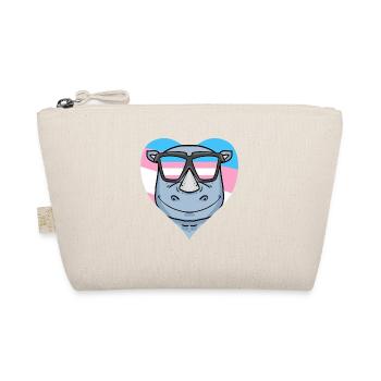Transgender Transsexual Rhino Gift - Organic Pouch - nature - Front