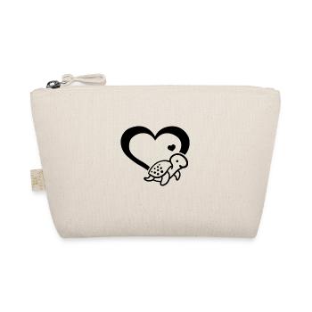 Turtle Hearts Sweet Turtle Lovers Sweetness - Organic Pouch - nature - Front