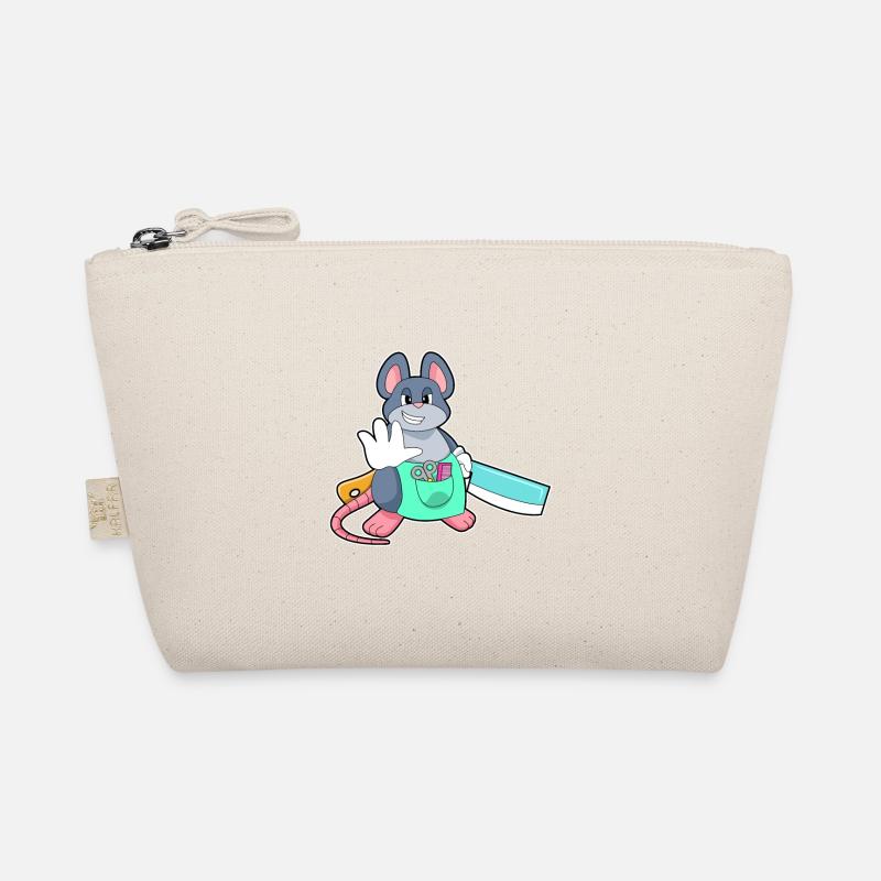Souris comme coiffeur avec ciseaux et peigne Trousse biologique
