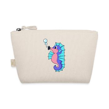 Cute Seahorse - Organic Pouch - nature - Front