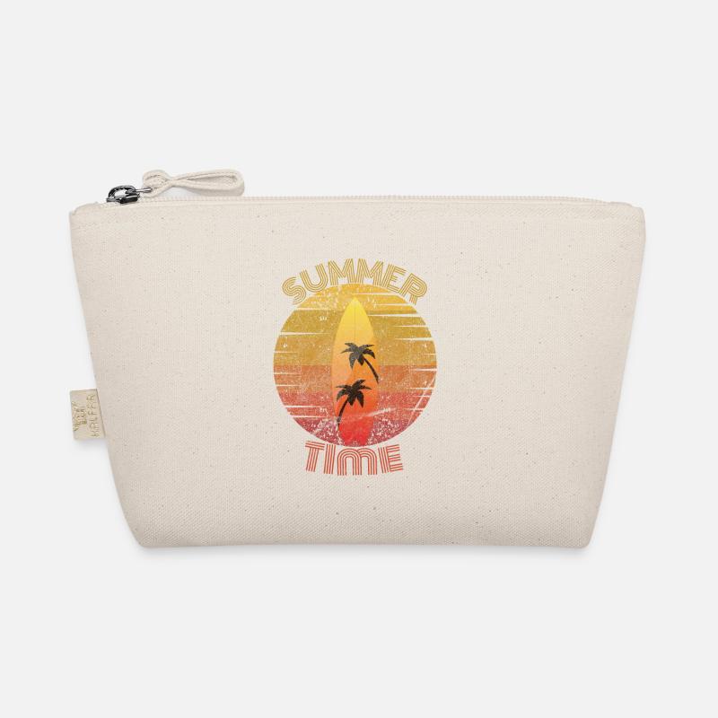 Cooles Retro Design Sommer Strand Palmen Summer Bio-Täschchen