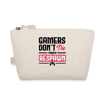 Gamers Don't Die They Respawn Video Game Player Co - Bio-Täschchen - Natur - Vorne