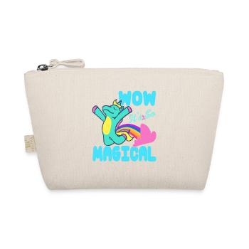 WOW It's So Magical Awesome Unicorn T-Shirt - Organic Pouch - nature - Front