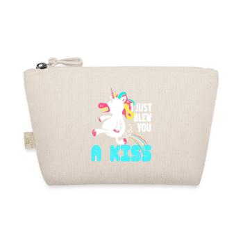 I Just Blew You A Kiss Cute Vintage Unicorn Tee - Bio-Täschchen - Natur - Vorne