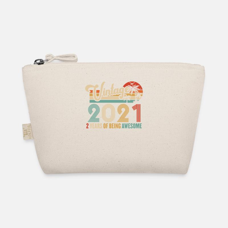 Vintage Année 2021 Anniversaire 2 Ans Idée Cadeau Trousse biologique