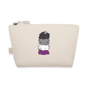 Asexuell Flag Pride LGBTQ süße Hippo - Bio-Täschchen - Natur - Vorne