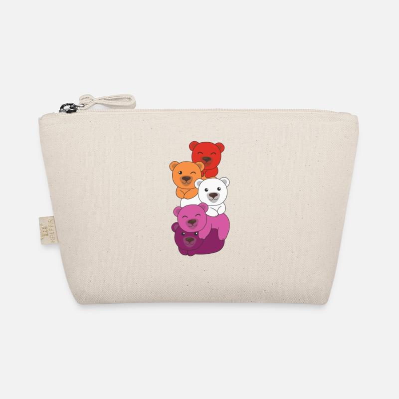 Lesbian Flag Pride LGBTQ Mignon Bear Bunch Trousse biologique