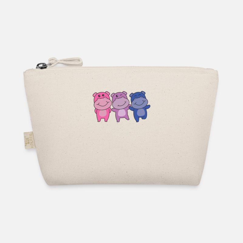 Bi Flag Pride LGBTQ sweet Hippo Organic Pouch