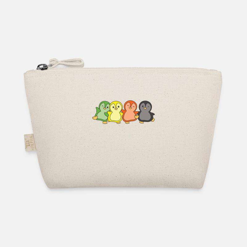 Aromantic Flag Pride LGBTQ süße Pinguin - Bio-Täschchen - Natur