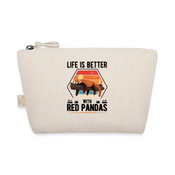 Life is better with Red Pandas Roter Panda - Organic Pouch - nature - Front