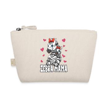 Zebra Mama Muttertag Mom Mutter für eine Mama - Bio-Täschchen - Natur - Vorne