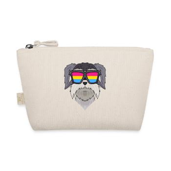 Pansexuell Schnauzer Hund - Hund mit Brille - Bio-Täschchen - Natur - Vorne