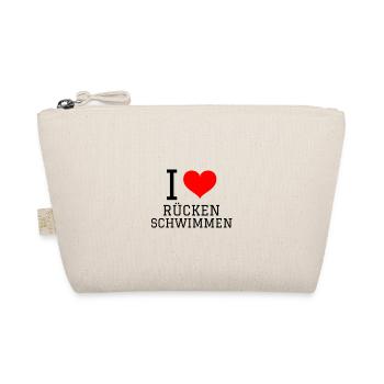 Schwimmen Spruch Lustig I Love Rückenschwimmen - Bio-Täschchen - Natur - Vorne
