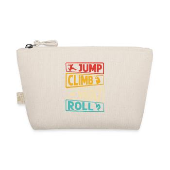 Jump Climb Vault Roll Traceur Parkour - Organic Pouch - nature - Front