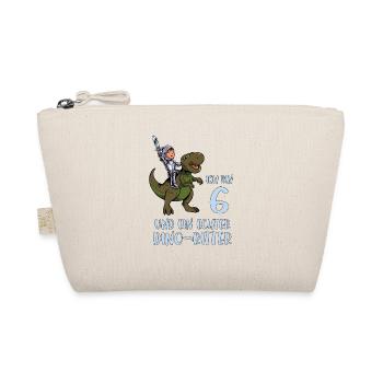 Geburtstagsshirt Dino Ritter - 6 Geburtstag Junge - Bio-Täschchen - Natur - Vorne