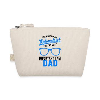 Optician Father Optician Gift - Organic Pouch - nature - Front