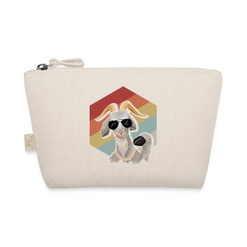 Coole Retro Ziege mit Sonnenbrille - Bio-Täschchen - Natur - Vorne