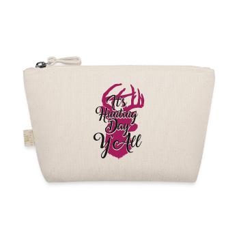 Buck Deer Hunting Hunter Girl - Organic Pouch - nature - Front