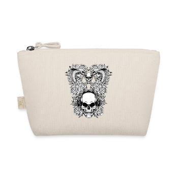 Human Skull Listening to Music - Viper and Rsoes - Organic Pouch - nature - Front