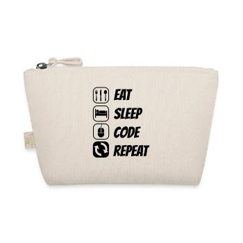 Eat Sleep Code Repeat Coder Programmer Software De - Bio-Täschchen - Natur - Vorne