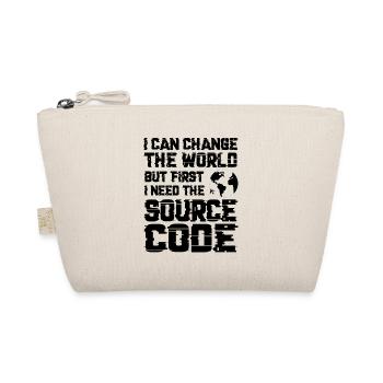 I Can Change The World But First I Need The Source - Bio-Täschchen - Natur - Vorne