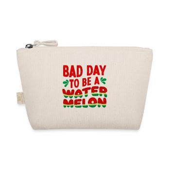 Bad Day To Be a Watermelon Funny Cute - Organic Pouch - nature - Front