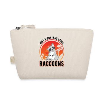 Raccoon Boy Raccoon - Organic Pouch - nature - Front