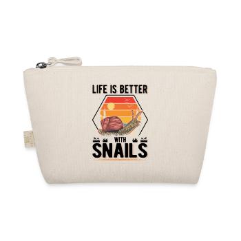 Life is better with Snails Snail - Organic Pouch - nature - Front