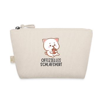 Offizielles Schlafshirt - Süßes Bubble Tea Katze - Bio-Täschchen - Natur - Vorne