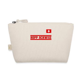 Switzerland Hopp Schwiiz Flag Fanshirt Gift - Organic Pouch - nature - Front
