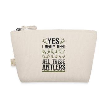 Buck Deer Hunting Hunter Vintage - Bio-Täschchen - Natur - Vorne