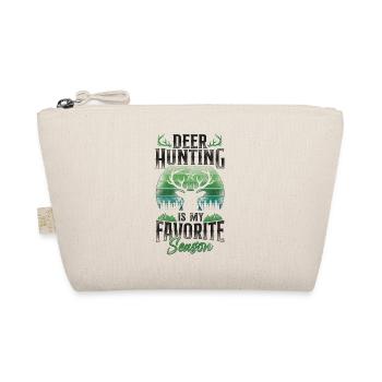 Buck Deer Hunting Hunter Vintage - Organic Pouch - nature - Front