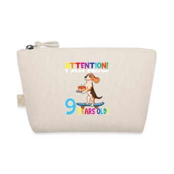 Dog Birthday I Am Now 9 Years Old - Bio-Täschchen - Natur - Vorne