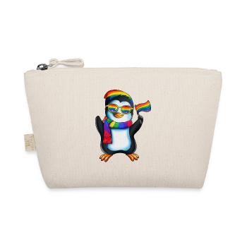 Pinguin LGBT Gay Homosexualität Lesbian Regenbogen - Bio-Täschchen - Natur - Vorne