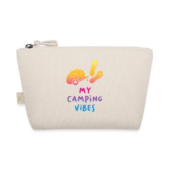 Camping Vibes Quote Caravan Motorhome Course Fan - Organic Pouch - nature - Front