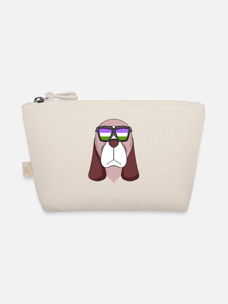 Genderqueer Lgbt Dog Basset Hound - Organic Pouch - nature - Front