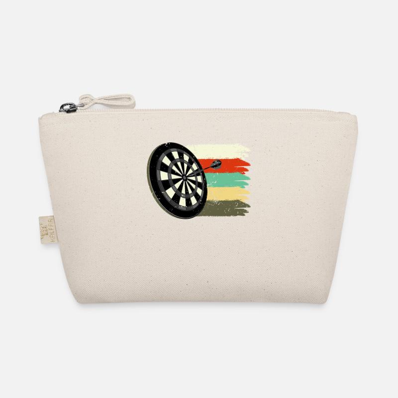 Dart Retro Darts Dartspieler - Bio-Täschchen - Natur